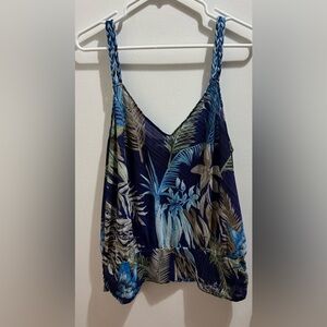 White House Black Market Blue Reversible tank top